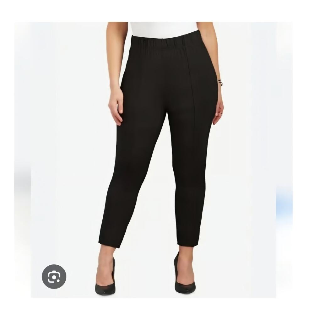 New black pull on stretchy leggings size Petite Large